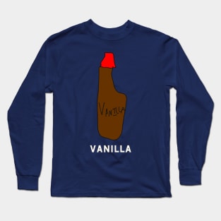 Vanilla Bottle, Mexican Vanilla, Happy Vanilla, Funny T-Shirt, Funny Tee, Badly Drawn, Bad Drawing Long Sleeve T-Shirt
